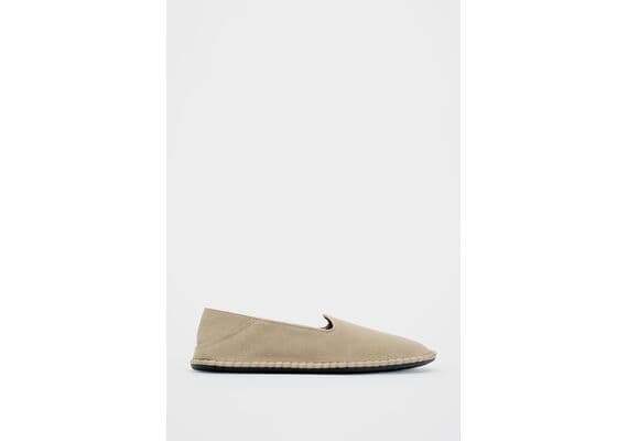 Zara  split suede flat shoes , Цвет: Бежевый, Размер: 38, изображение 3