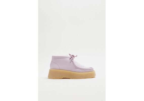 Zara Ботинки clarks® x zara из кожи на щиколотке , Цвет: Розовый, Размер: 35, изображение 5