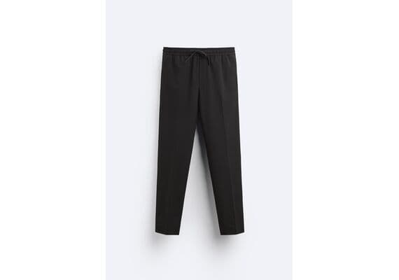 Zara Тренировочные брюки с поясом "comfort fit jogger". , Цвет: Черный, Размер: S, изображение 6