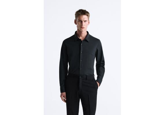 Zara Рубашка stretch shirt , Цвет: Черный, Размер: XS (US XS), изображение 2