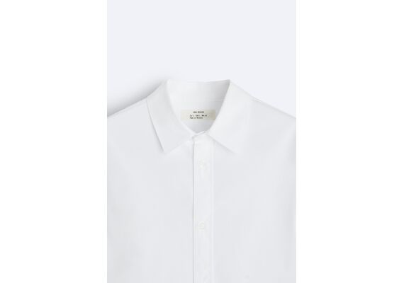 Zara Рубашка slim fit poplin , Цвет: Белый, Размер: S (US S), изображение 9