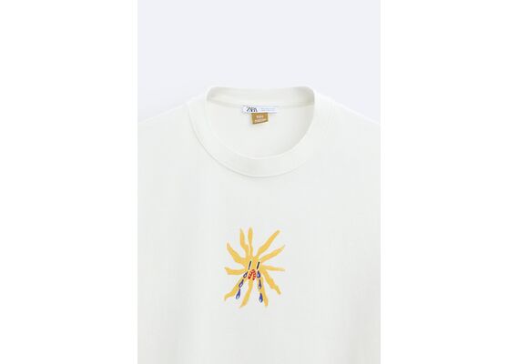 Zara Футболка sun t-shirt x pepo moreno , Цвет: Белый, Размер: S (US S), изображение 9