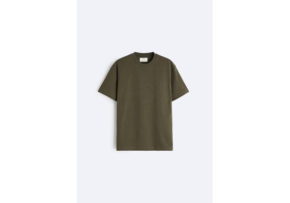 Zara Сохраняйте  extra heavy weight t-shirt , Цвет: Хаки, Размер: S (US S), изображение 6