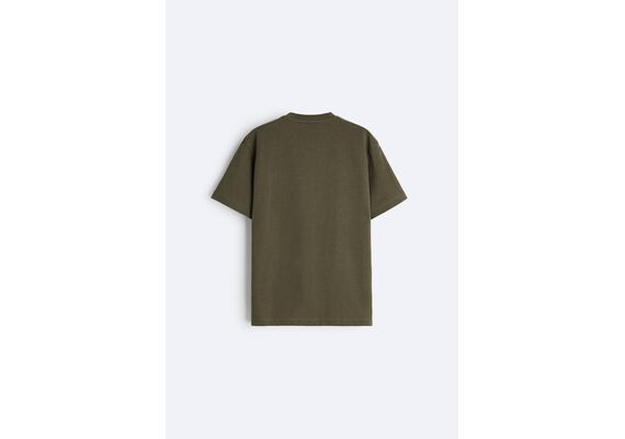 Zara Сохраняйте  extra heavy weight t-shirt , Цвет: Хаки, Размер: S (US S), изображение 7