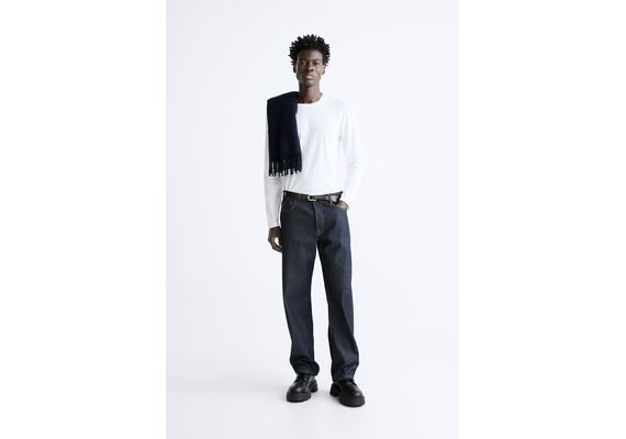 Zara Футболка slim fit long sleeve , Цвет: Белый, Размер: XXXL (US XXXL)