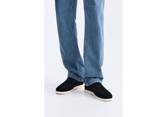 Zara Sport loafers из деликатесной замши , Цвет: Черный, Размер: 44, изображение 2