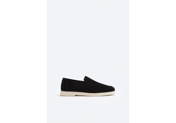 Zara Sport loafers из деликатесной замши , Цвет: Черный, Размер: 44, изображение 5