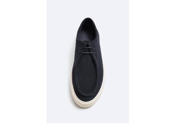 Zara Спортивные кроссовки из замши split suede , Цвет: Синий, Размер: 39, изображение 6