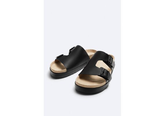 Zara   double-strap sandals , Цвет: Черный, Размер: 39, изображение 2