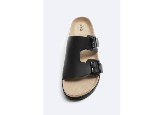 Zara   double-strap sandals , Цвет: Черный, Размер: 39, изображение 3