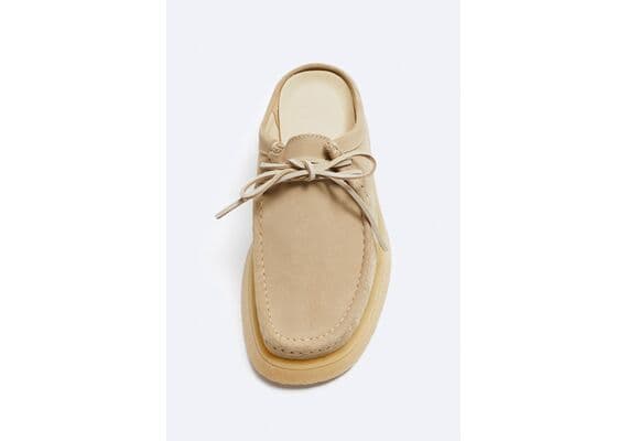 Zara Clarks® x zara кожаные мюли , Цвет: Бежевый, Размер: 38, изображение 3