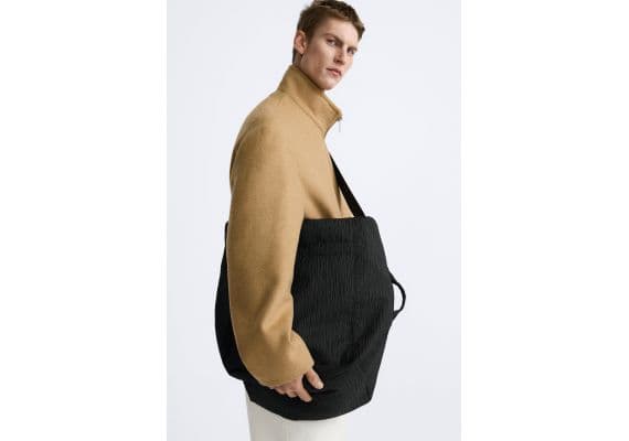 Zara Сумка через плечо xl nylon pleated crossbody bag 