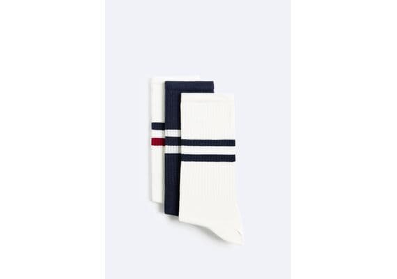 Zara Pack of 3 striped socks , Цвет: С принтом, Размер: M(39-42) (US M(6-9))