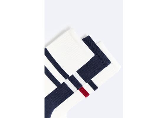 Zara Pack of 3 striped socks , Цвет: С принтом, Размер: M(39-42) (US M(6-9)), изображение 3