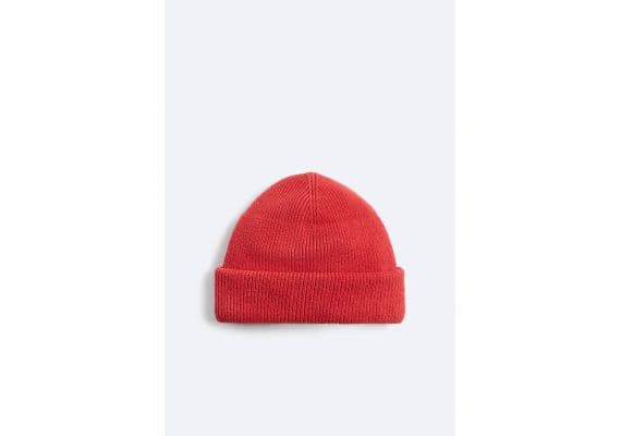 Zara Короткая шапка «short beanie» , Цвет: Красный, Размер: M