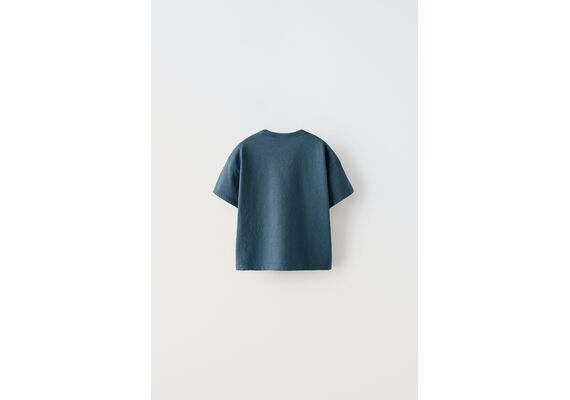 Zara Футболка с карманом jacquard , Цвет: Синий, Размер: 3 лет (98 см), изображение 2