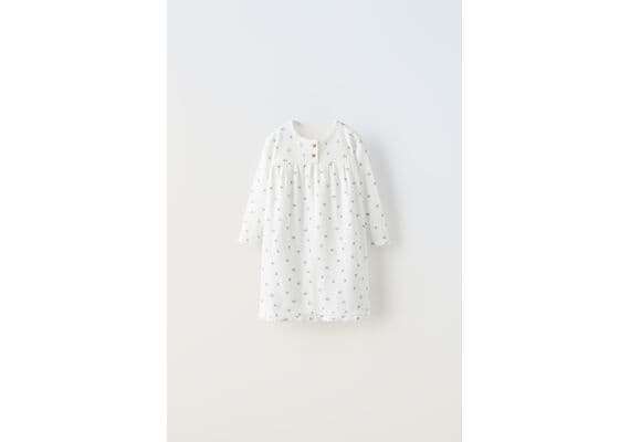 Zara   2-6 лет/ пижама-ночное платье с круглым вырезом и резным узором , Цвет: Бежевый, Размер: 2-3 лет (98 см), изображение 3