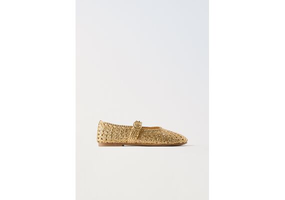 Zara Openwork ballerinas , Цвет: Металлик, Размер: 29 (18,3 см)