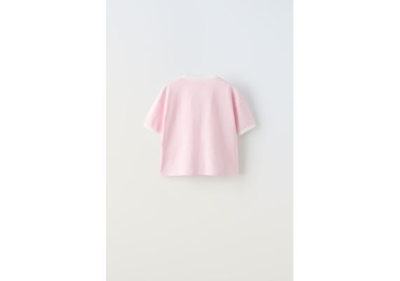 Zara Футболка с лозунгом , Цвет: Розовый, Размер: 6-7 лет (120 см), изображение 4