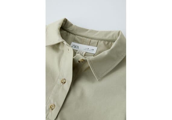 Zara Платье true neutrals с карманами , Цвет: Зеленый, Размер: 6 лет (116 см), изображение 7