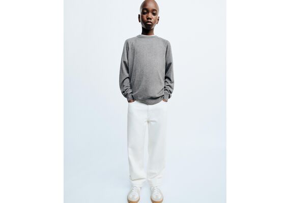 Zara Широкие джинсы true neutrals , Цвет: Белый, Размер: 11-12 лет (152 см)