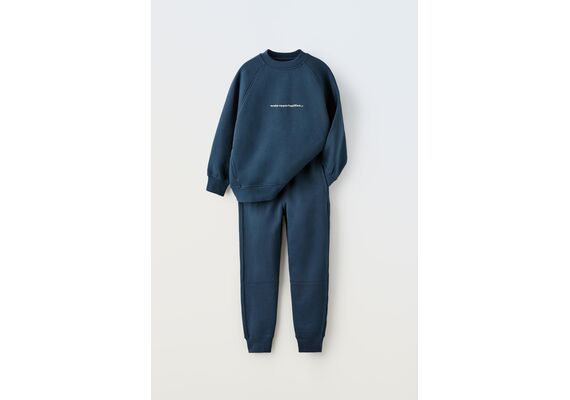 Zara Мягкий костюм с вышивкой в стиле костюма , Цвет: Синий, Размер: 11-12 лет (152 см), изображение 6