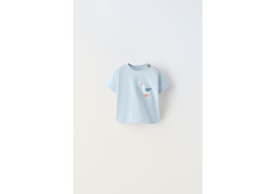 Zara Футболка seagull t-shirt , Цвет: Синий, Размер: 3-6 месяцев (68 см)