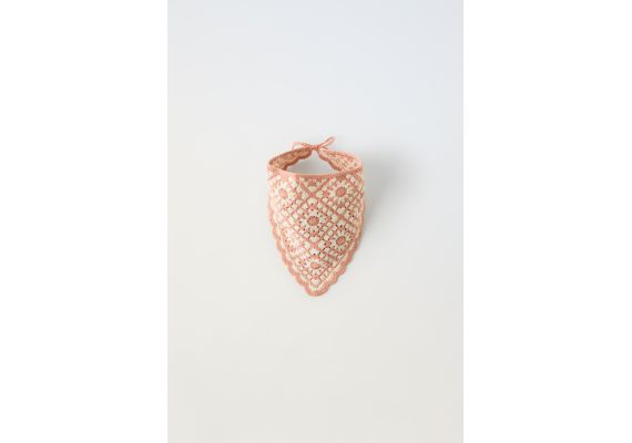 Zara   floral crochet knit bandana 