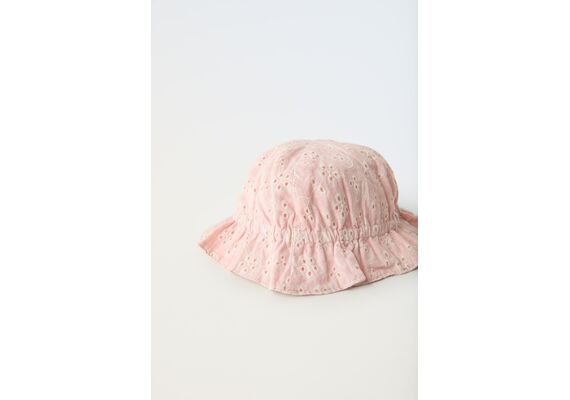 Zara   swiss embroidery hat , Цвет: Розовый, Размер: 12-18 месяцев (49 см), изображение 2