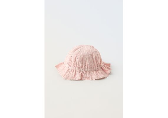 Zara   swiss embroidery hat , Цвет: Розовый, Размер: 12-18 месяцев (49 см), изображение 4