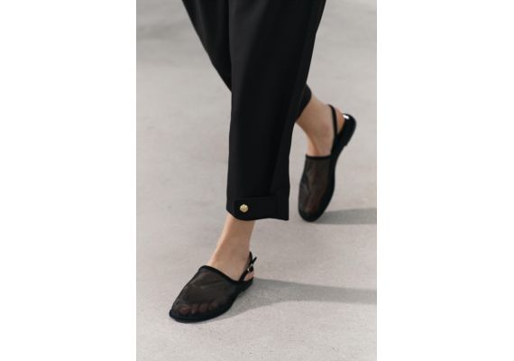 Zara   mesh mules , Цвет: Черный, Размер: 41