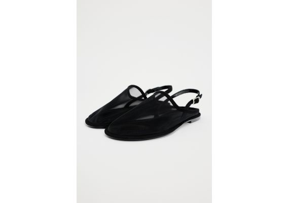 Zara   mesh mules , Цвет: Черный, Размер: 35, изображение 3