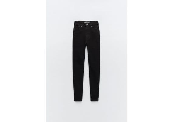 Zara Сохрани  zw collection '80s skinny high-waist jeans , Цвет: Черный, Размер: 42, изображение 6