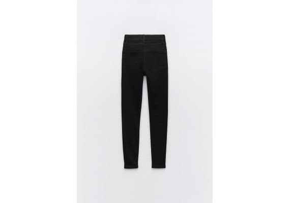 Zara Сохрани  zw collection '80s skinny high-waist jeans , Цвет: Черный, Размер: 42, изображение 7