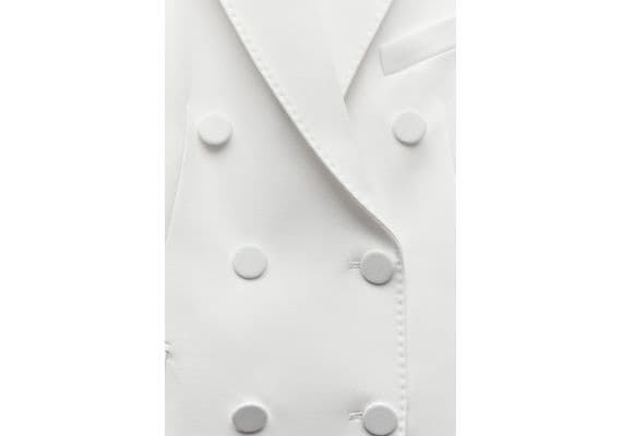 Zara   zw collection fitted double-breasted blazer , Цвет: Бежевый, Размер: XS, изображение 8