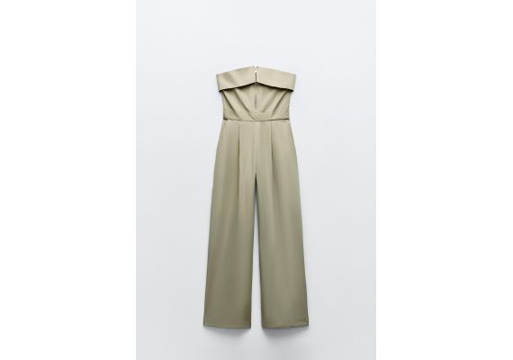 Zara Overalls широкие с широкими штанами и молниями , Цвет: Зеленый, Размер: XS, изображение 4