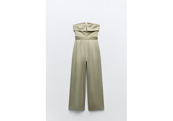 Zara Overalls широкие с широкими штанами и молниями , Цвет: Зеленый, Размер: XS, изображение 5