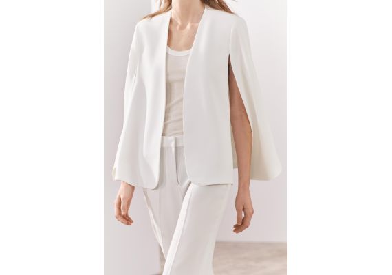 Zara   коллекции zw collection cape blazer , Цвет: Бежевый, Размер: XS, изображение 2