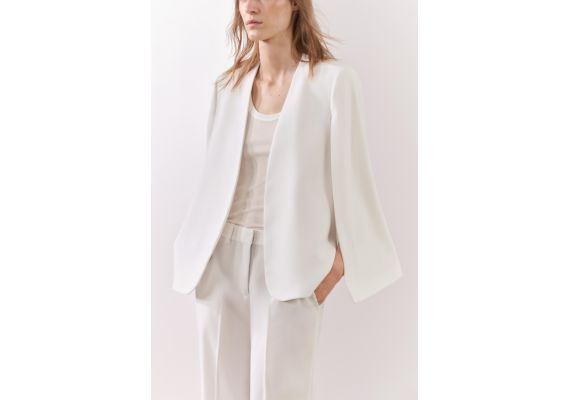 Zara   коллекции zw collection cape blazer , Цвет: Бежевый, Размер: XS, изображение 4