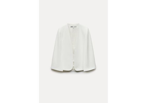 Zara   коллекции zw collection cape blazer , Цвет: Бежевый, Размер: XS, изображение 6