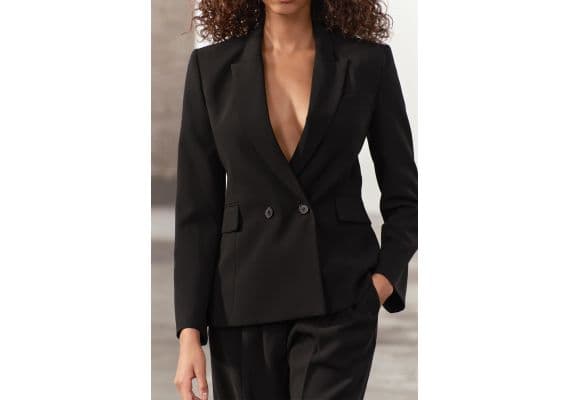 Zara   zw collection fitted blazer , Цвет: Черный, Размер: XS, изображение 2