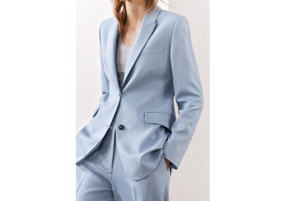 Zara Коллекция zw fitted buttoned blazer , Цвет: Синий, Размер: S, изображение 2