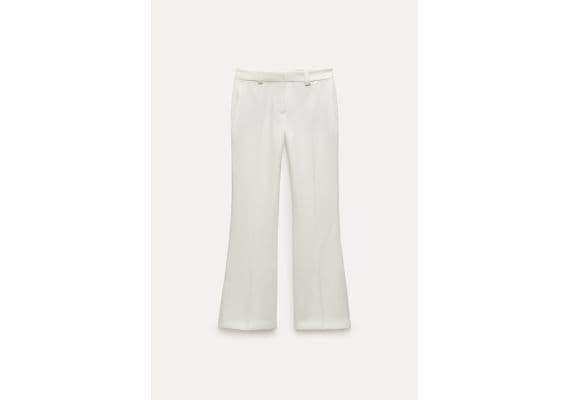 Zara   zw collection flared trousers , Цвет: Бежевый, Размер: XS, изображение 5