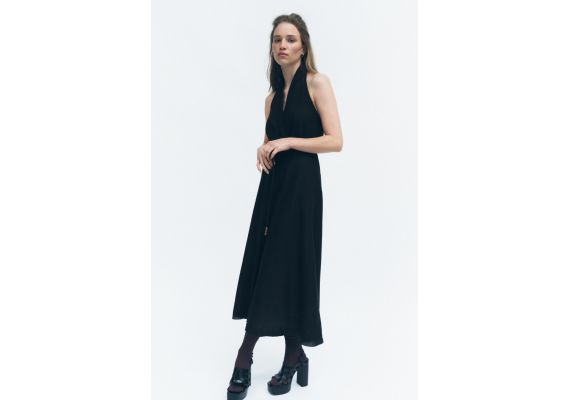 Zara   zw collection halter midi dress , Цвет: Черный, Размер: S