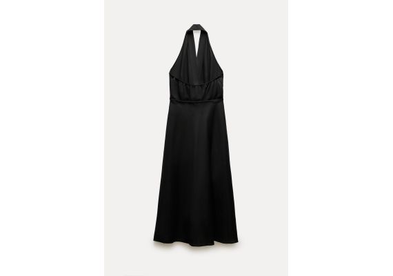 Zara   zw collection halter midi dress , Цвет: Черный, Размер: XL, изображение 5