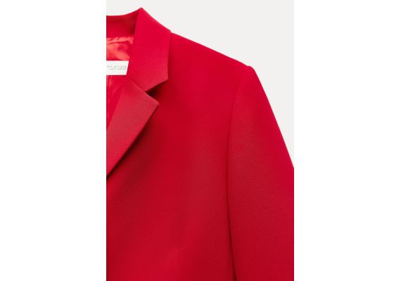 Zara Коллекция zw collection minimalist fitted blazer , Цвет: Красный, Размер: XS, изображение 7