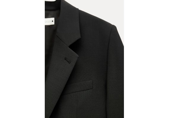 Zara   zw collection oversize wool blend blazer , Цвет: Черный, Размер: XS, изображение 6