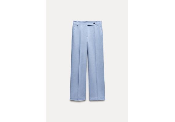 Zara   zw collection straight-fit suit trousers , Цвет: Синий, Размер: S, изображение 5