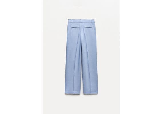 Zara   zw collection straight-fit suit trousers , Цвет: Синий, Размер: S, изображение 6