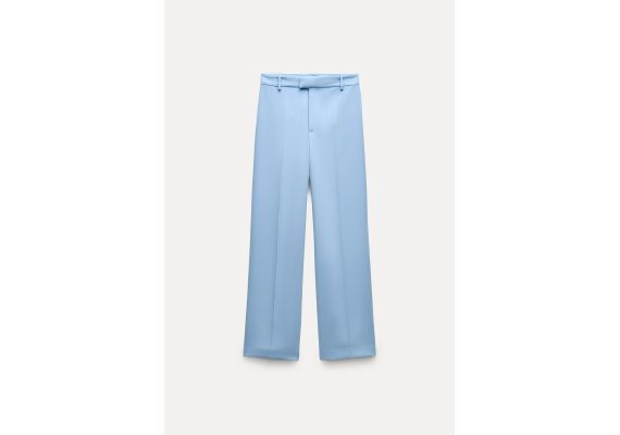 Zara Коллекция zw straight-leg flowing trousers , Цвет: Синий, Размер: XS, изображение 6